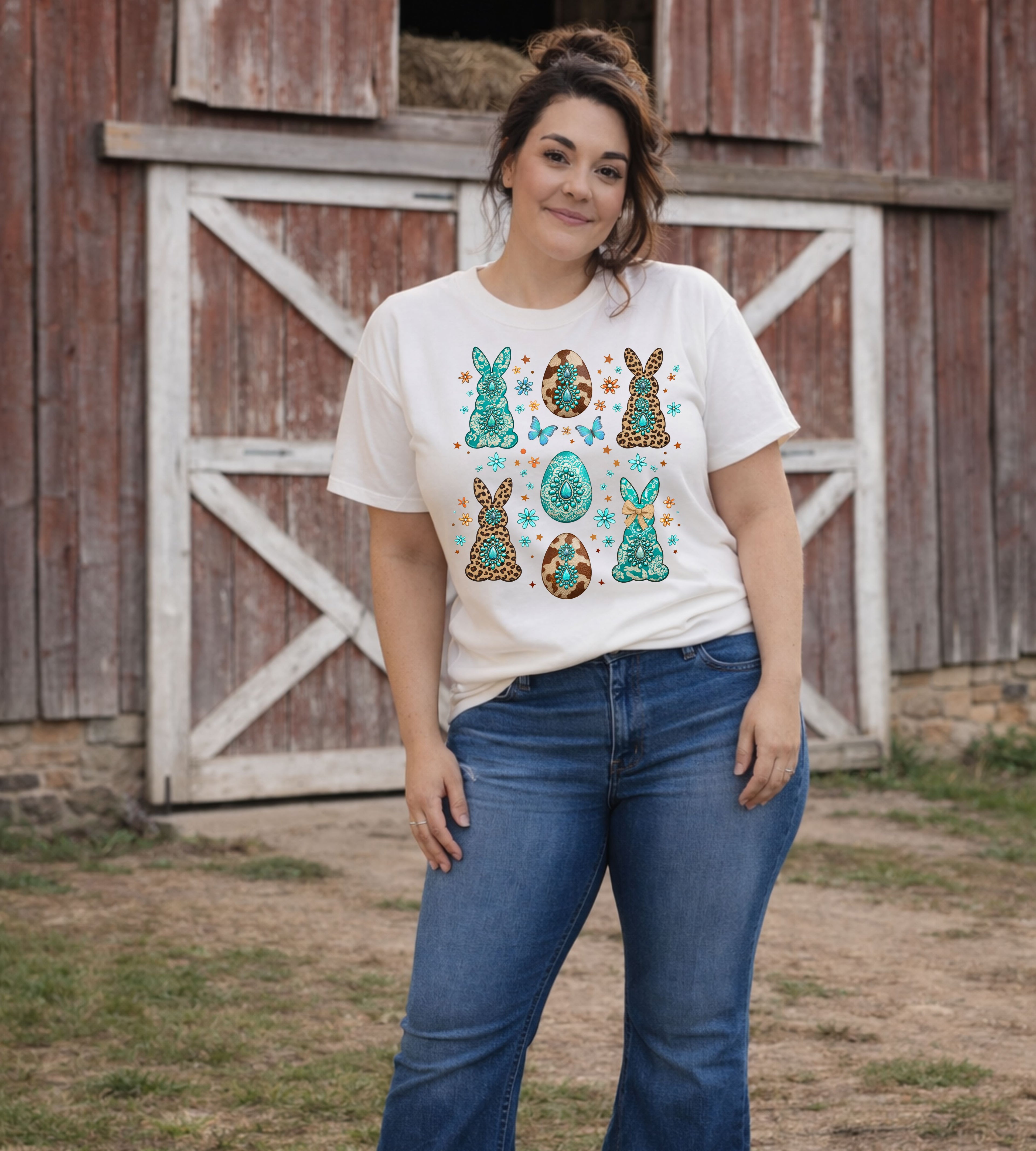 Easter Bunny Leopard Print T-Shirt